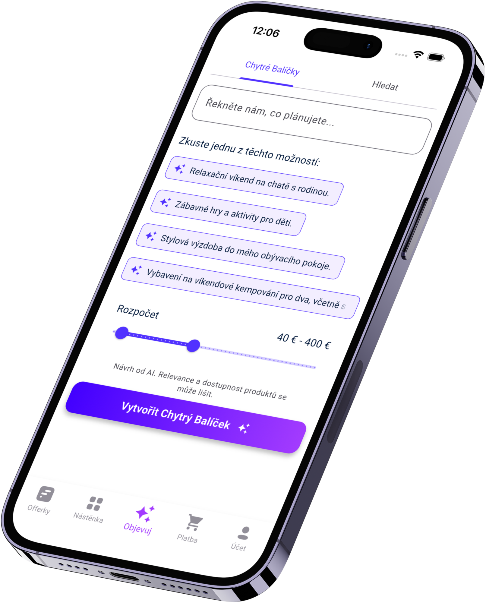 Offerky mobilní aplikace – hero obrázek